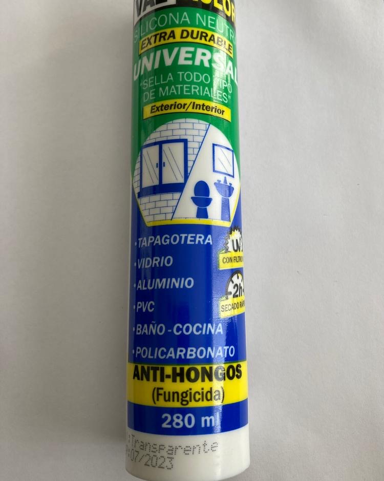 Silicona neutra transparente antihongos 300cc