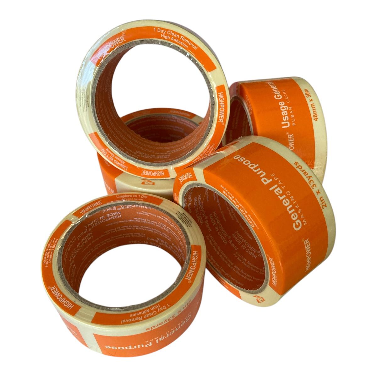 Pack 5 Cintas masking tape 30 mts x 48 mm