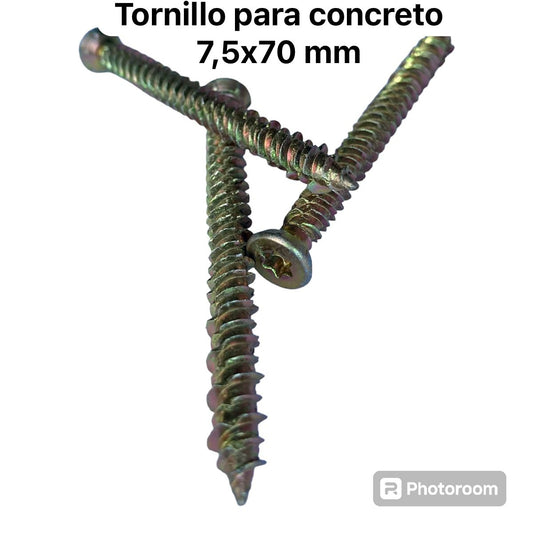 Tornillo para concreto 7.5x70 mm